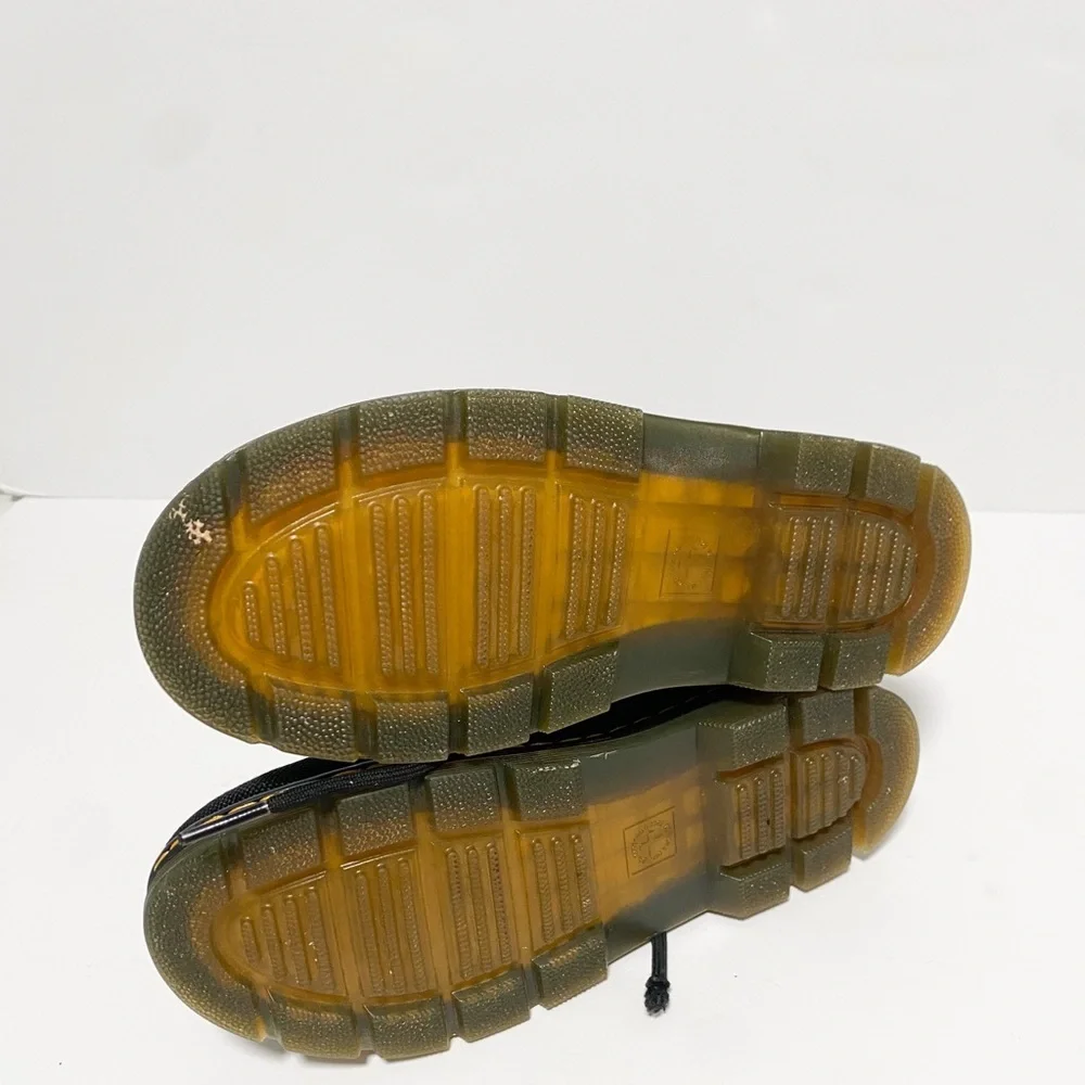 DR MARTENS BLACK COMBS J BLACK LACE UP & ZIPPER ANKLE BOOTS SIZE Little kid 2 - Picture 8 of 11